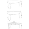 Tables basses de salon gigognes scandinaves ovales