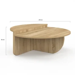 Tables basses rondes hêtre
