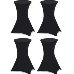 Tables mange-debout pliantes avec housse noire
