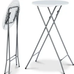 Tables mange-debout pliantes avec housse noire