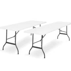 Tables pliantes d'extérieur 180 cm blanche