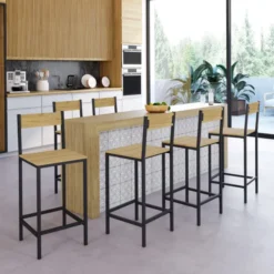 Tabourets de bar avec dossier design industriel