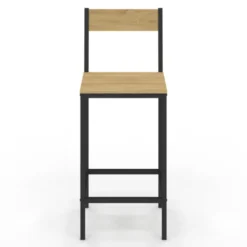 Tabourets de bar avec dossier chaise de cuisine style industriel