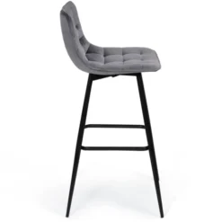 Tabourets de bar en velours multicolore