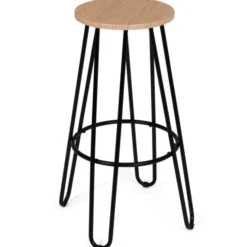 Tabourets de bar industriel bois et métal