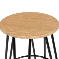 Tabourets de bar industriel bois et métal
