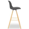 Tabourets de bar mix color gris, blanc et noir : lot de 4