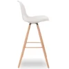 4 Tabourets de bar scandinave blanc SARA