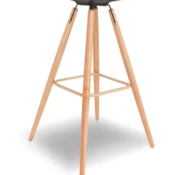 4 Tabourets de bar scandinaves noirs SARA