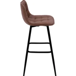 Tabourets de bar vintage marron vieilli