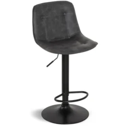 Tabourets réglables en hauteur gris