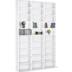 Étagère bibliothèque bois blanc 30 cases modulables