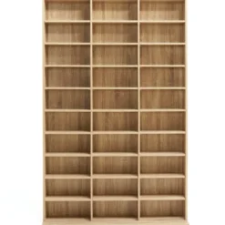 Étagère bibliothèque 30 cases modulables effet bois