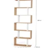Étagère blanc et bois en S 6 niveaux