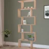 Étagère bois imitation hêtre en S 6 niveaux
