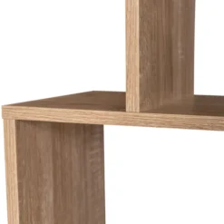 Étagère bois imitation hêtre en S 6 niveaux