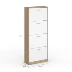 Étagère à chaussures 4 portes