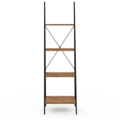 Étagère échelle industrielle effet vieilli 4 niveaux 170 cm