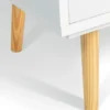 Étagère colonne style scandinave 4 niveaux blanche