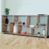Étagère de salon moderne en bois imitation hêtre