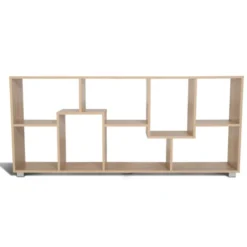 Étagère de salon moderne en bois imitation hêtre