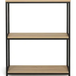 Étagère pour entrée bois et métal noir