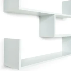 Étagères suspendues 3 niveaux blanches