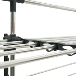 Étendoir à linge XXL 60 m sur 4 niveaux avec barre télescopique