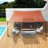 Toile ombrage terracotta camouflage rectangulaire 4x6m