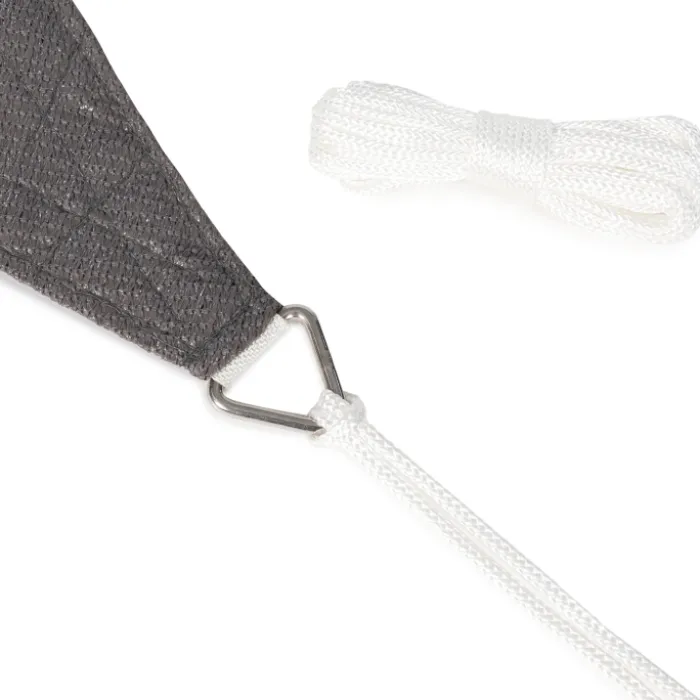 Toile ombrage triangulaire haute densité gris