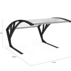 Toit de protection UV en polycarbonate pour robot tondeuse gris anthracite