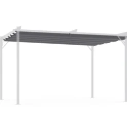 Toit rétractable de rechange gris anthracite pour pergola toit rétractable 3x4 M