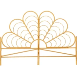 Tête de lit effet rotin 160 cm en forme de fleur