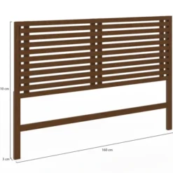 Tête de lit en lattes coloris bois vieilli 160 cm