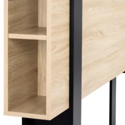 Tête de lit industrielle 160 cm bois et noir