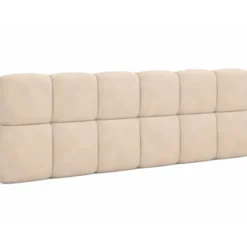 Tête de lit suspendue 160 cm matelassée velours beige