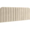 Tête de lit suspendue en velours beige 160 cm