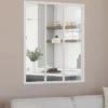 Verrière atelier 3 vitrages L. 93 x H. 108 cm en métal blanc et verre trempé