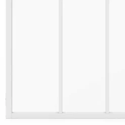 Verrière atelier 3 vitrages L. 93 x H. 108 cm en métal blanc et verre trempé