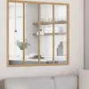 Verrière atelier 4 vitrages L. 116 x H. 108 cm en bois et verre trempé