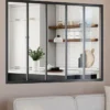 Verrière style atelier avec 5 vitrages en verre trempé et métal noir