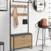 Vestiaire d'entrée avec banc et meuble à chaussures style industriel