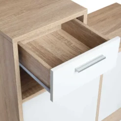 Vestiaire d’entrée avec miroir, porte-manteaux et range-chaussures en lot